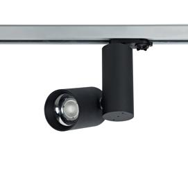 DL350243  Eos T 20, Powered by EOS 20W 5000K 1660lm 40° Engine, Black & Black Dual Cylinder Track Light, 90° Tilt, 350° R/tion, 3P Adaptor, IP20, 5yrs Warranty.